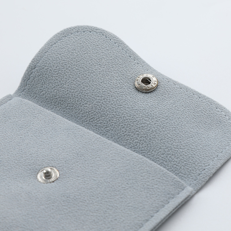 Thickened double-sided velvet snap button velvet bag anti-oxidation jewelry bag jewelry storage bag jewelry bag wholesale