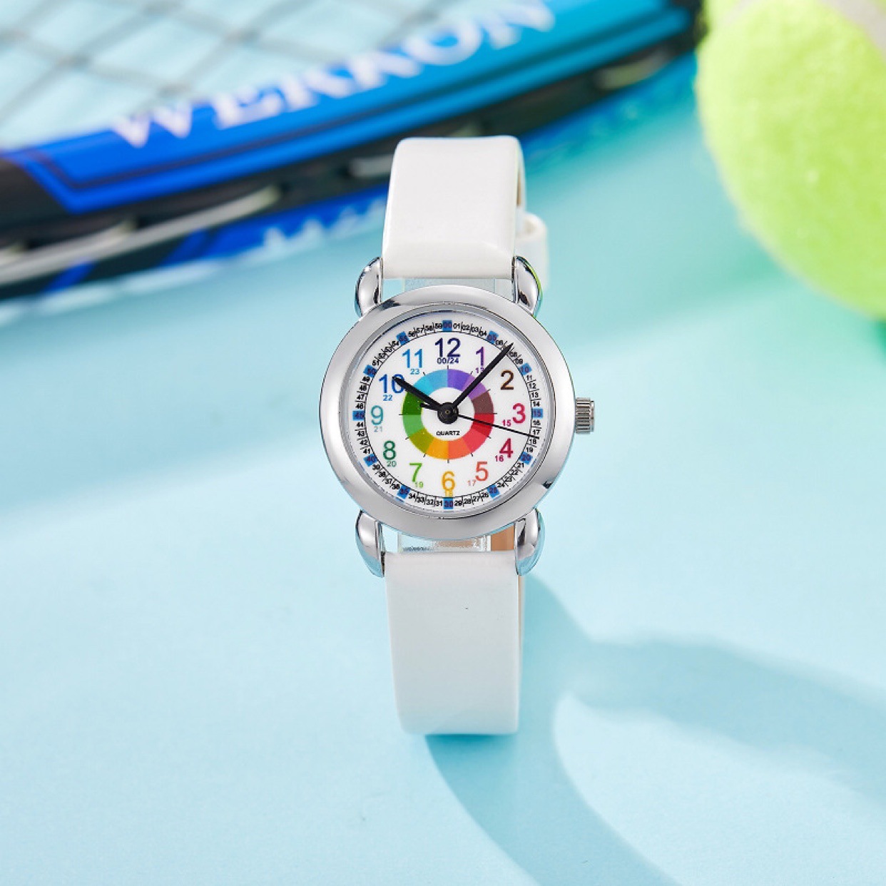 Children's Watch Boys' Female Pupil Pointer Digital Character Life Waterproof Watch