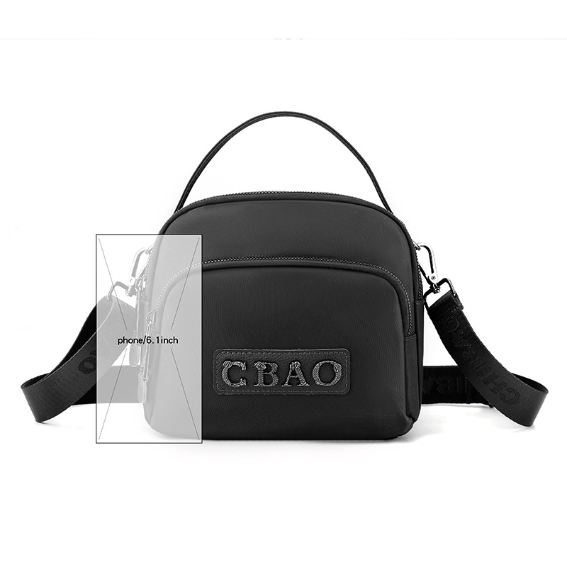 Fashionable all-match casual shoulder bag high-grade lightweight small square bag durable simple messenger bag South Korean silk cloth