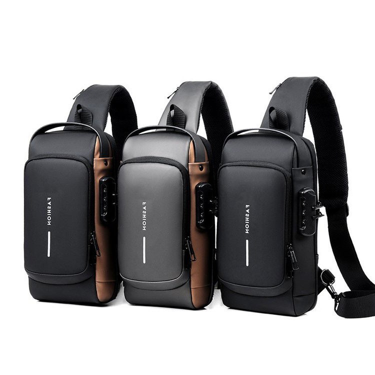 Cross-border Outdoor Riding Chest Bag Men's Bag Casual Sports Men's Shoulder Crossbody Bag Boys Password Motorcycle Bag