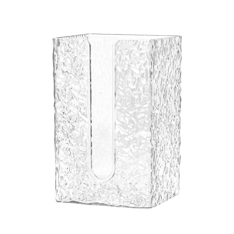 Glacier pattern face towel storage box wall-mounted napkin box household light luxury style bathroom kitchen tissue box