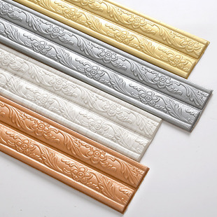 Self-adhesive corner skirting wall stickers 3D three-dimensional decoration personalized creative wallpaper European floor stickers factory direct supply