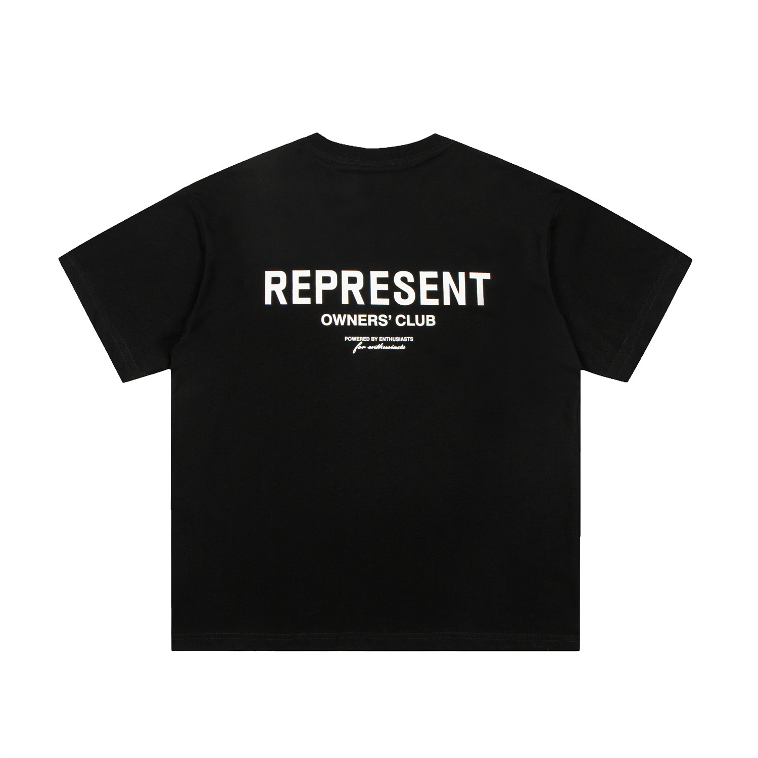 Representative classic LOGO back letter printing versatile simple street fashion T-shirt four-color TEE men summer