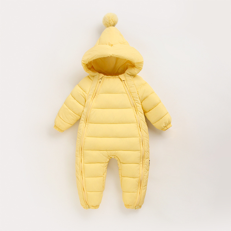 Baby Clothes Newborn Children's One-piece Ha-ha Clothes Baby's Autumn and Winter Thickened Climbing Clothes Warm Down Cotton Holding Clothes