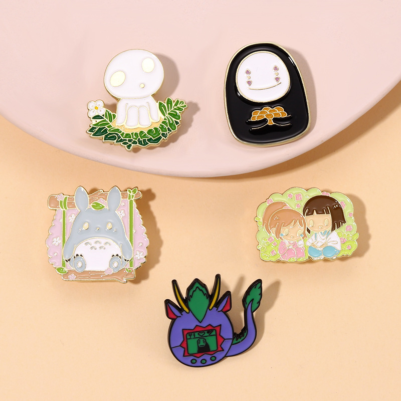 卡通動漫周邊徽章小飾品個性百搭貓咪造型烤漆胸花裝飾固定別針