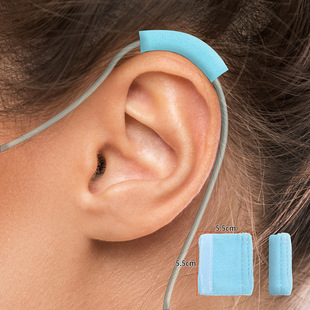 Anti-ear pad 5.5cm190G double-sided polar fleece ear pain-proof patient ear-free hook-up companion sleeve hook and loop