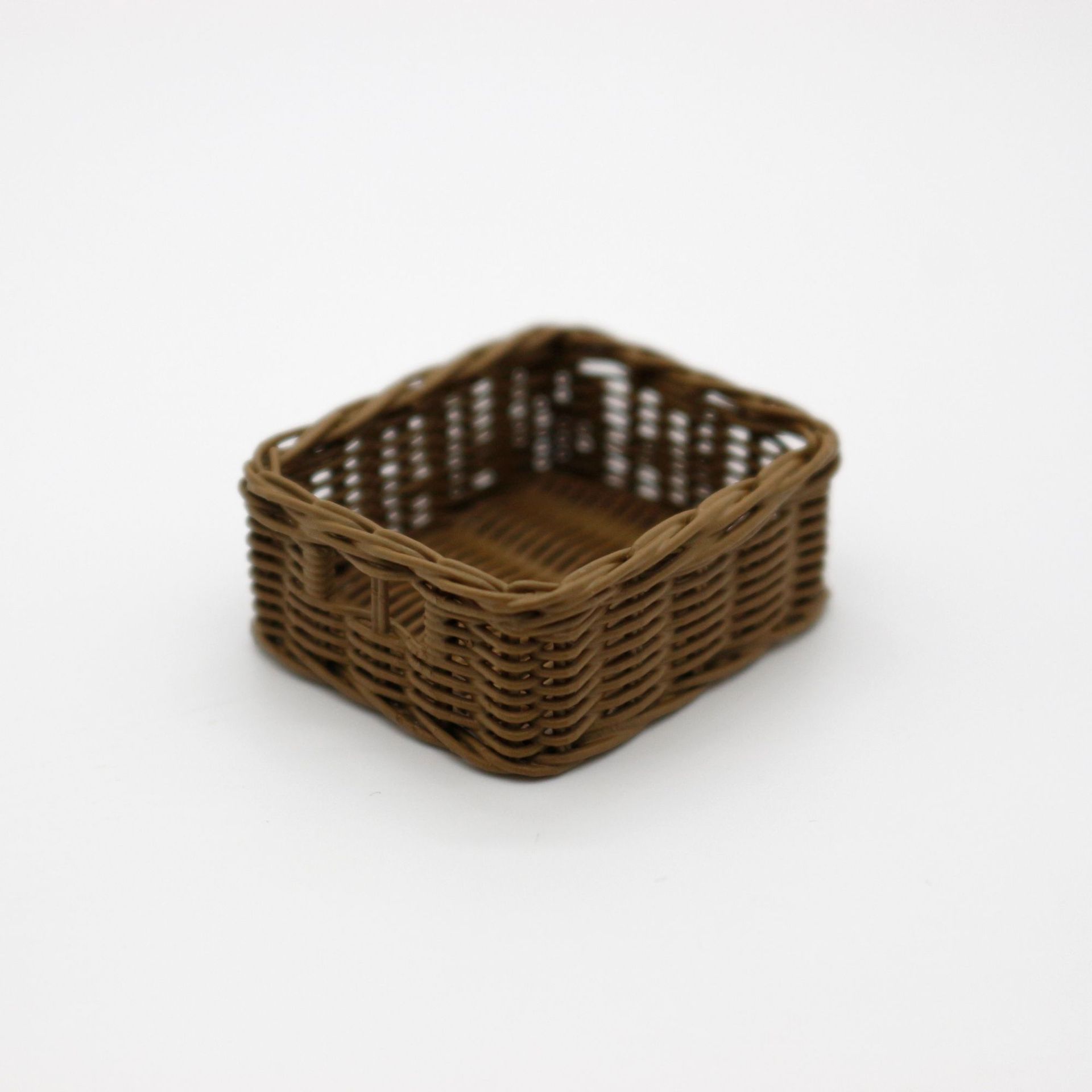 Miniature simulation Woven resin basket storage basket mini food play six-point eight-point doll bjd doll house props