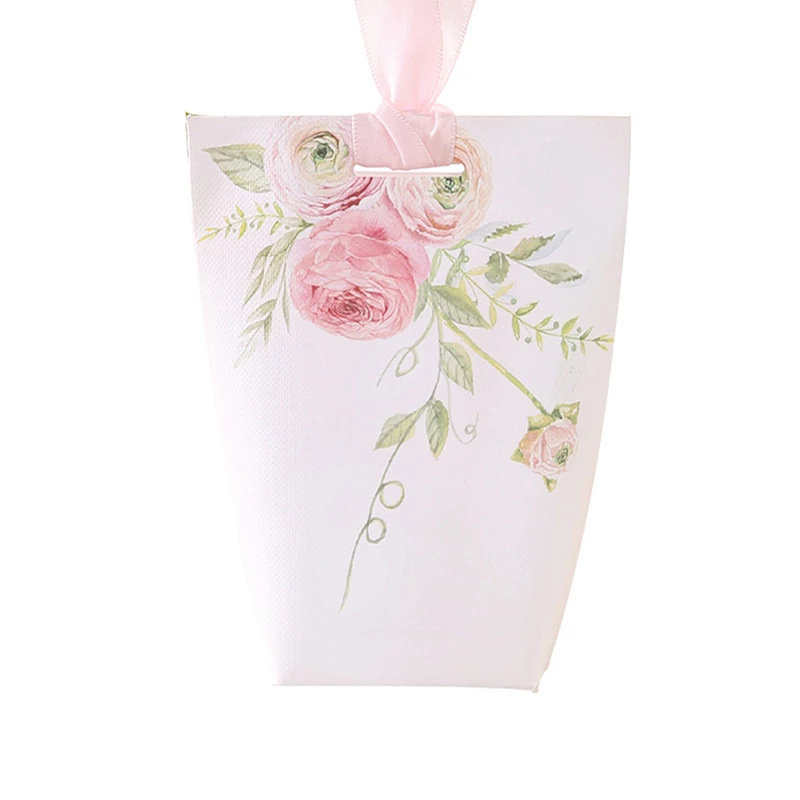 Pink Rose European Wedding Gift Candy Packaging Box mini Gift Packaging Box Cross-border Hot Sale