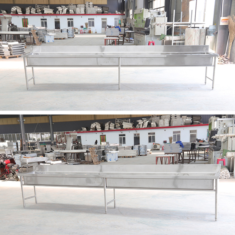 Stainless Steel Pool Long Pool Shopping Mall School Kitchen Wash Basin 201/304 Thickeneded Long-term Custom Discount