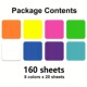 45*45 square rounded fluorescent color 8 a set