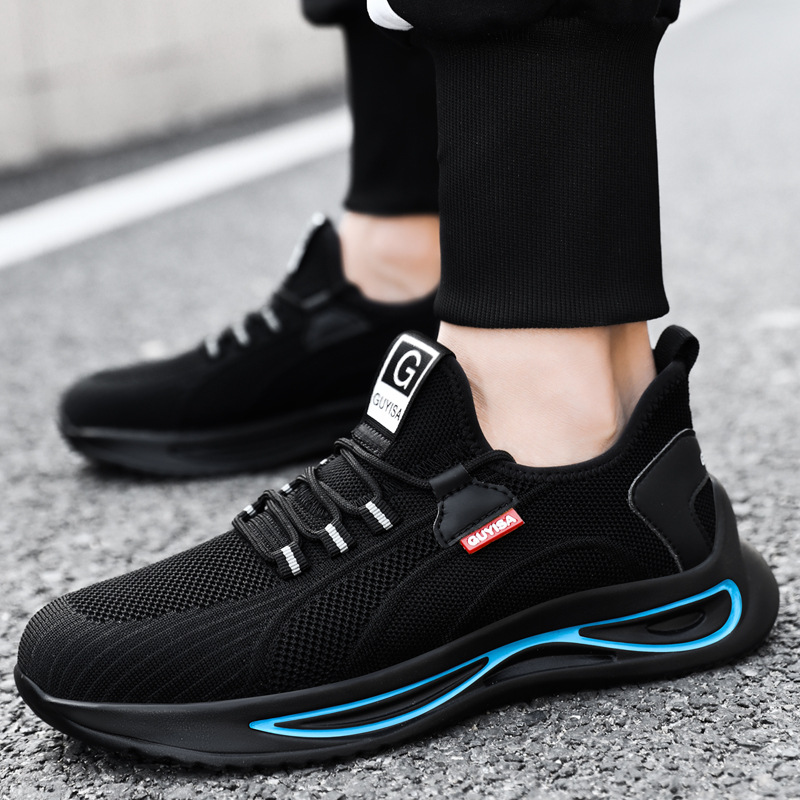 Labor Protection Shoes Men's and Women's Anti-smashing and Anti-piercing Large Size Lightweight Comfortable Wear-resistant Protection Cross-border Explosive Work Safety Shoes