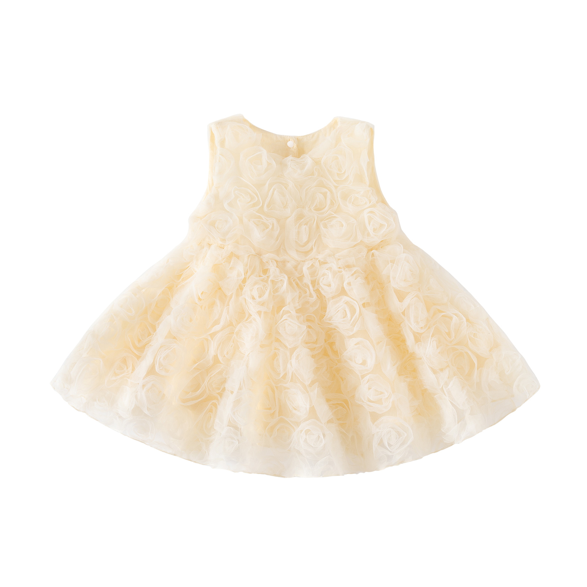 Baby Girl Summer New Sleeveless Rose dress Children's One-Body Clothes Elegant Skirt One-Year-Old Photographing Princess Skirt