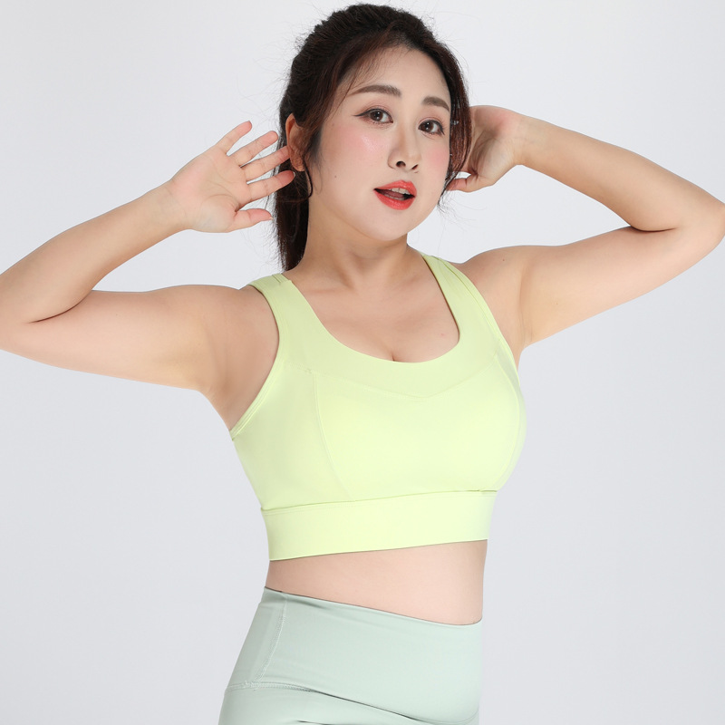 New Easy-to-Wear Sports Underwear with Hidden Buckle Adjusting Slim-fit Yoga Bra Hollow-out Beauty Back Integrated Training Vest