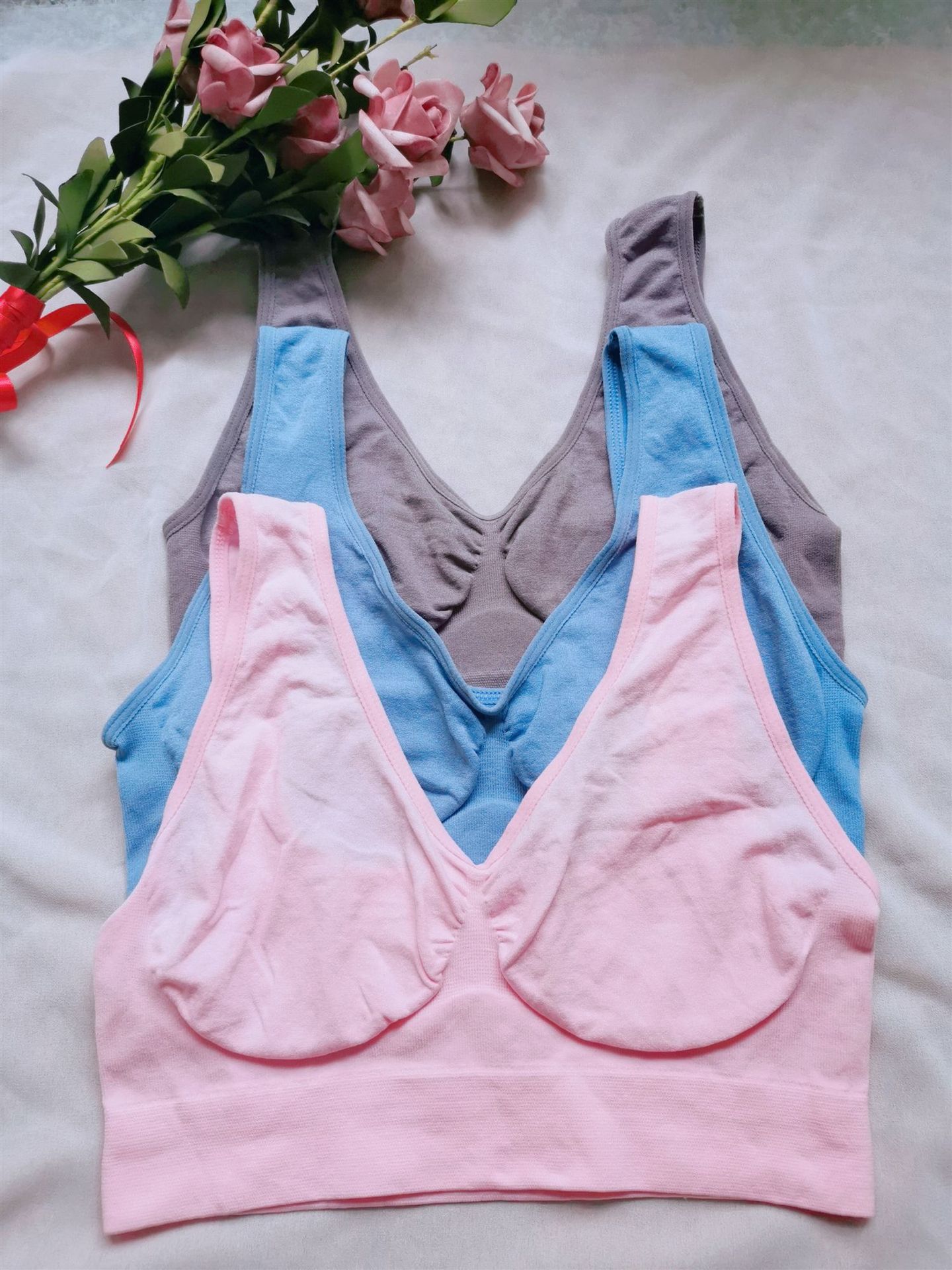Cross-border ahh bra women's vest, bra vest, wrapped chest single layer sports bra vest