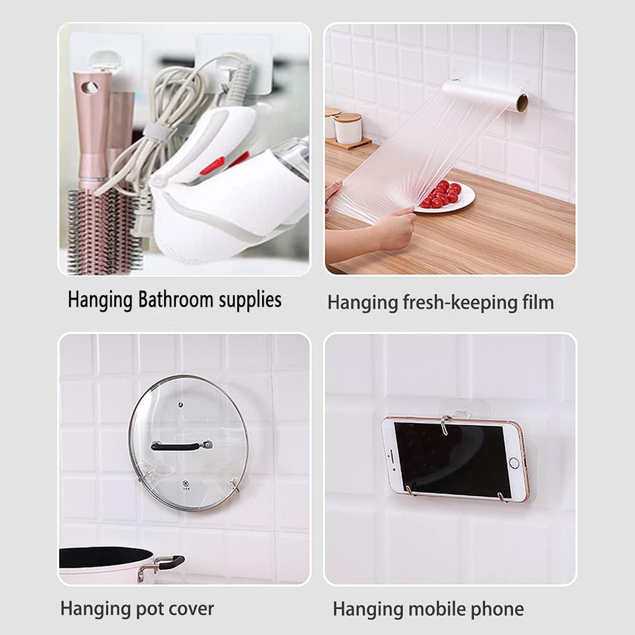 Factory transparent hook seamless hook magic adhesive nail-free Bathroom Kitchen strong hook stall selling hook