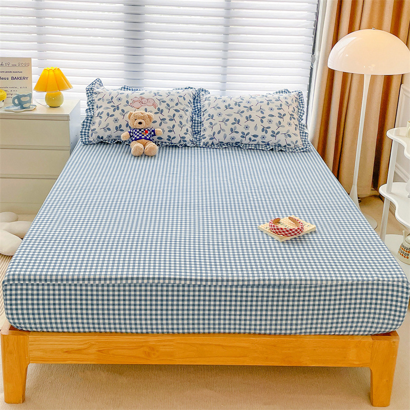 Cross-border autumn and winter plant cashmere Taiwan bed bag single item double bed sheet bed stand bed cover set memory foam protective cover wholesale