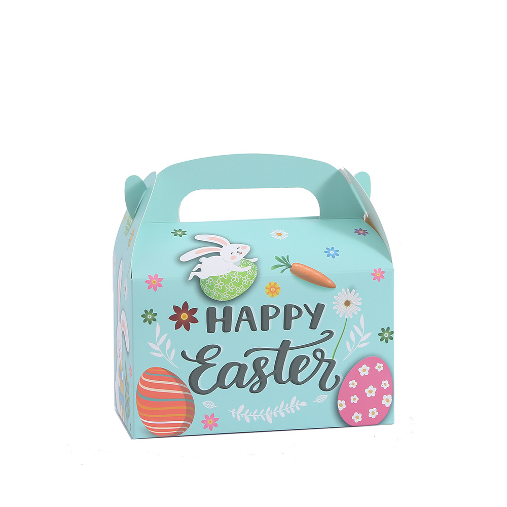 Printed gift bag three-dimensional packaging box Party candy portable carton rabbit cake box wholesale packaging box