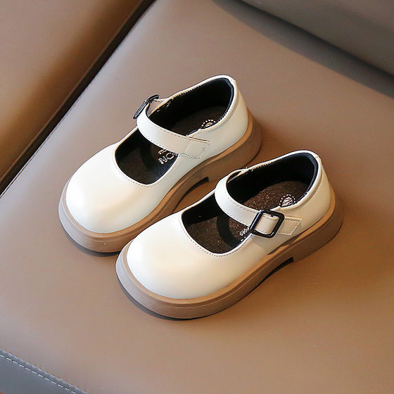 2024 Spring and Autumn New Korean Style Girl's Leather Shoes Girl's Fashion Princess Shoes Baby's Soft-soled Mary Jane Shoes