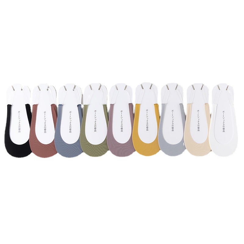 High heel shoes socks women's summer thin ankle socks sling shallow mouth invisible socks non-slip non-slip heel Ice Silk half Palm socks