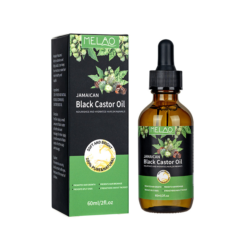 Cross-border massage essential oil hair care organic cold pressing castor oil massage base oil 60ml wholesale in stock