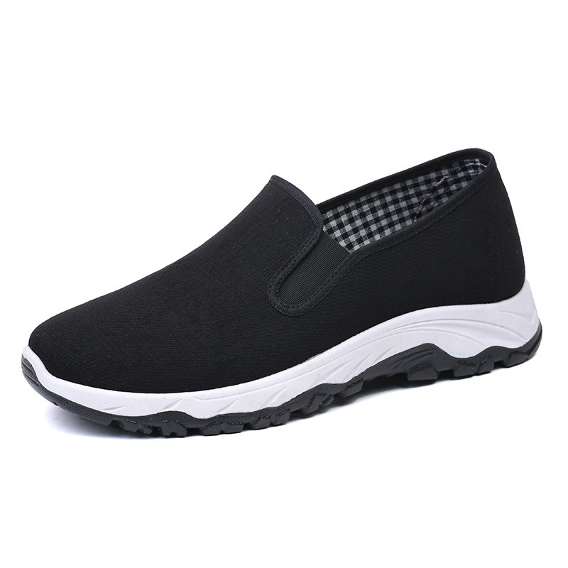[Mountaineering Black Cloth Shoes] Old Beijing Casual Shoes Non-slip Soft Cloth Shoes Comfortable and Breathable Slip-on Men's Shoes