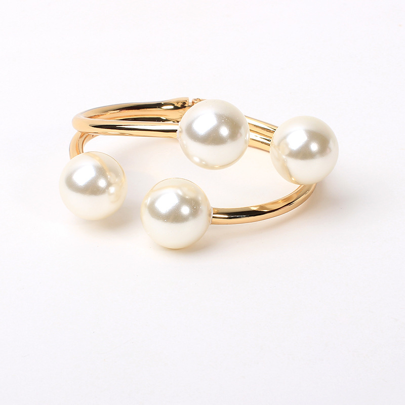 Nordic Light Luxury Metal Curtain Strap Asymmetrical Four Pearl Curtain Buckle Spring Pearl Curtain Clip Wholesale