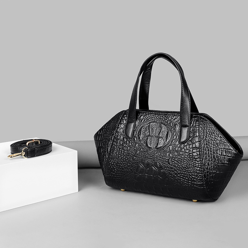 Táska női táska krokodilmintás messenger táska könnyű luxus elegáns középkorú anyatáska textúra puha kézitáska_voghion.com