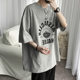 Trendy Men's Short-sleeved T-shirt Trendy Brand Trendy Loose ins Hong Kong Style Summer All-match Casual Harajuku Style Men's Top Korean Style