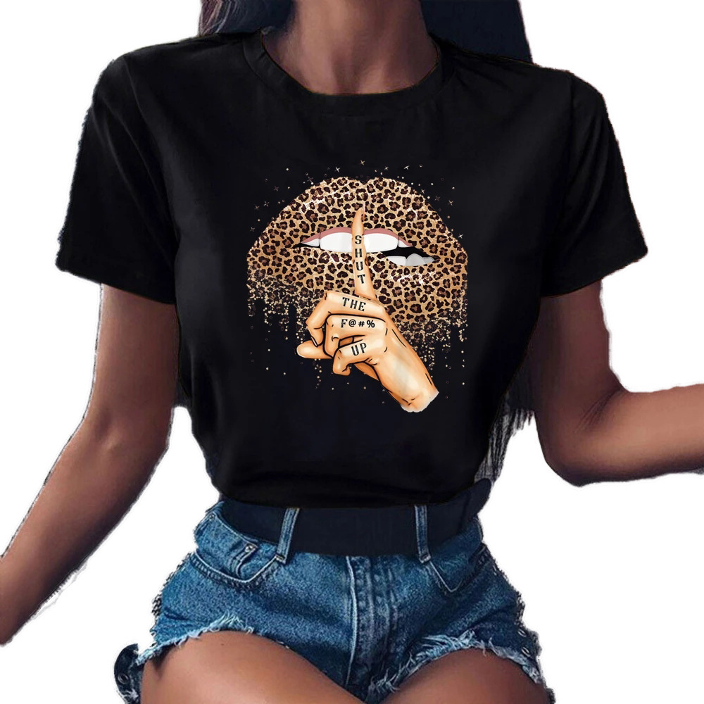 Year-round supply European and American Foreign trade 2021 new summer short-sleeved T-shirt women's clothing student loose plus size women's top