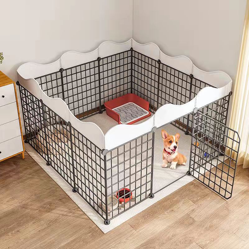 Pet fence dog fence indoor with toilet medium and small dog kennel free combination household isolation dog cage