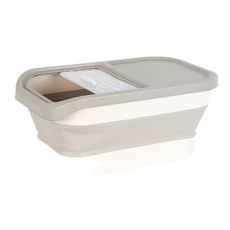 Factory direct supply Amazon foldable dog food bucket kitchen mildew-proof moisture-proof grain storage bucket rice bucket flour bucket rice box