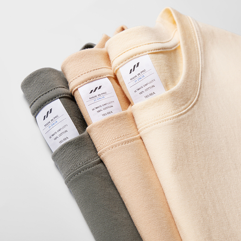Yellowbird Knitted Combed Cotton 230g Pure Cotton Solid Color T-shirt Clothing White Fashion Brand Short Sleeve T-shirt Men's Top