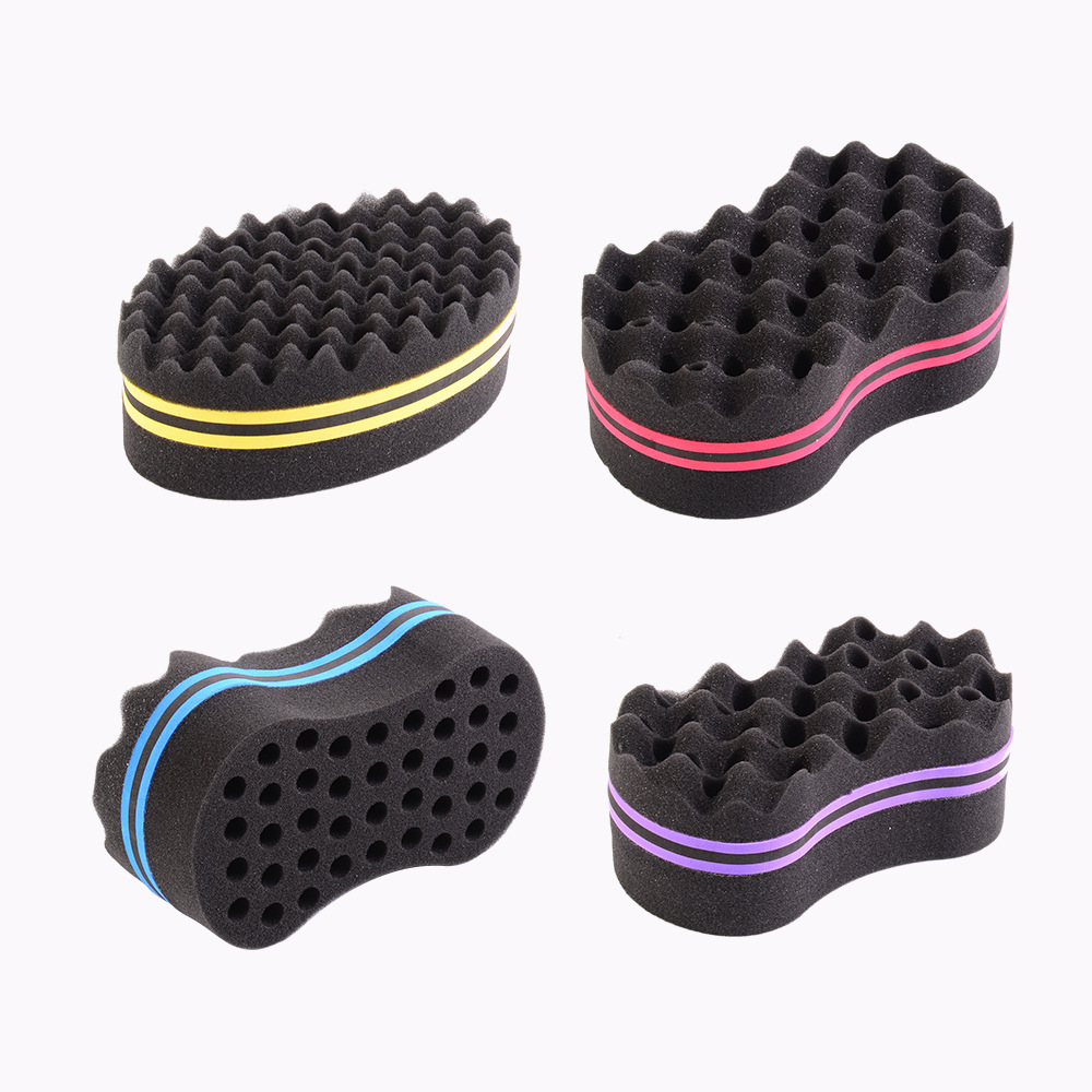 Cross-Border Oval memory sponge hair ball dirty braid large small hole sponge hair curler curly hair tool wholesale