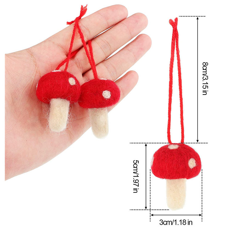 Wholesale Mushroom Decoration Christmas Mushroom Hanging Felt Mushroom Christmas Decoration Christmas Hanging Poke Mushroom