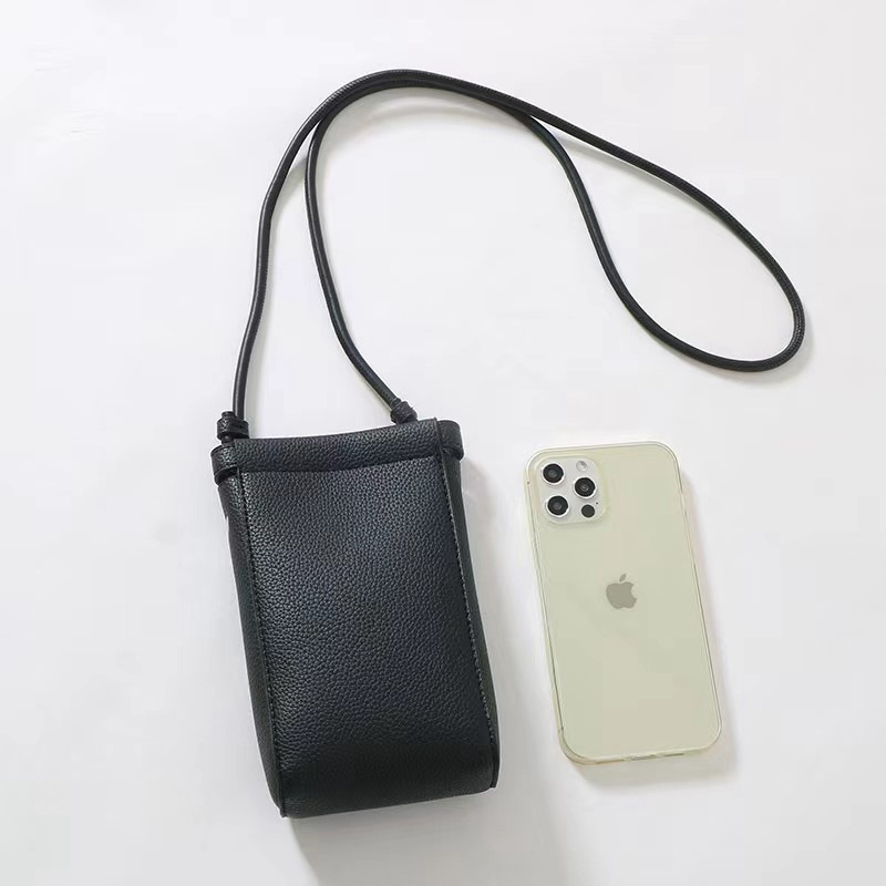 Mobile Phone Bag Japanese and Korean Art Retro Style Vertical Mini Crossbody Small Bag Lightweight Simple All-match Walking Shoulder Bag