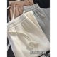 White Wide Leg Pants Women's 2023 New Spring Autumn Summer High Waist Dosing Loose Casual Straight Pants Banana Sports Pants