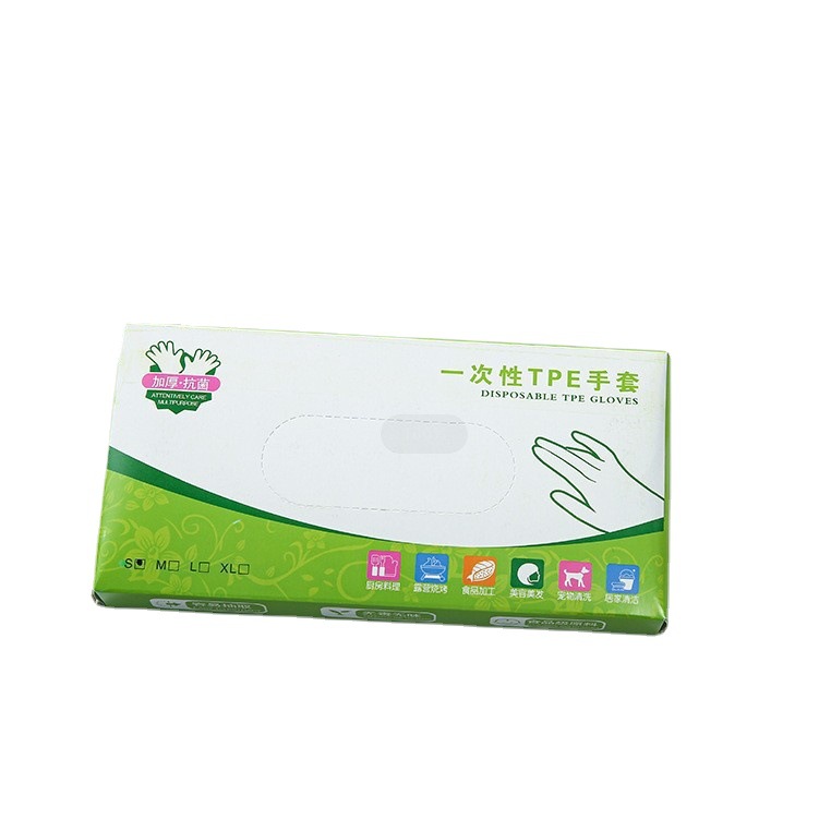 Disposable TPE gloves non-slip protective transparent food grade gloves boxed tpe thickened disposable gloves wholesale