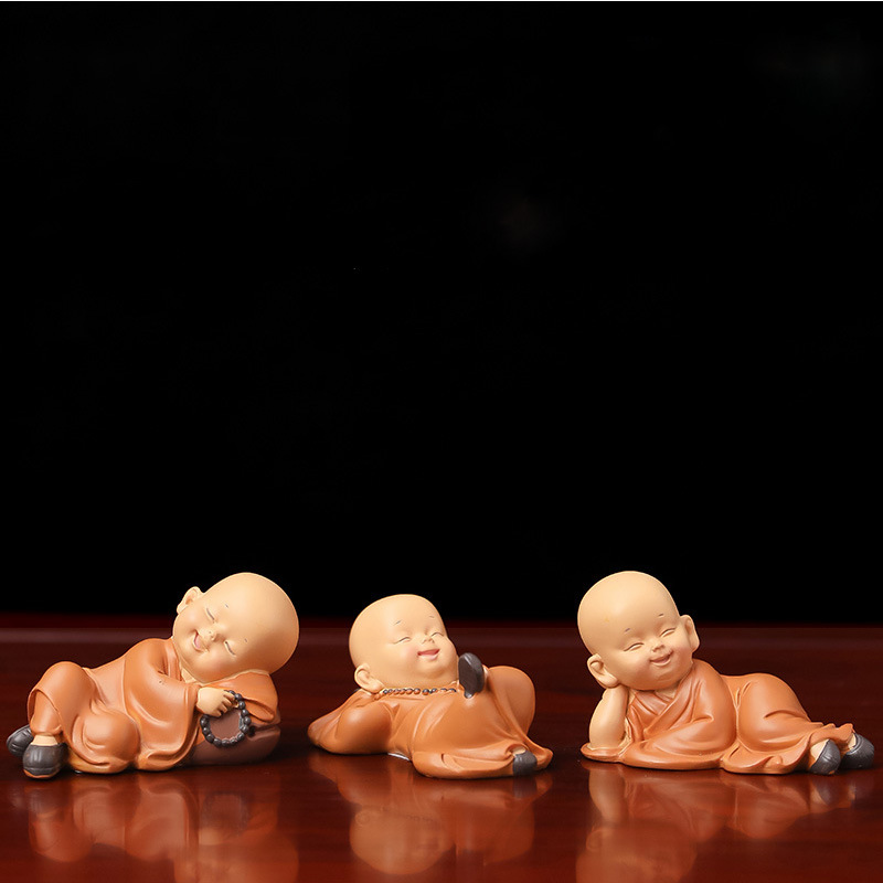Internet Popular Creative Little Monk Desk Home Decoration Huineng Monk Resin Crafts Desk Tea Table Decoration
