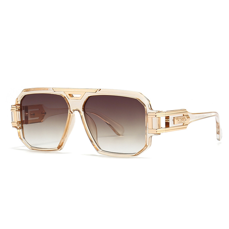thumbnail for 2023 Cross-border Foreign Trade New Modern Retro Large Frame Men&#039s Sunglasses INS Wind Street Shooting Big Brand Ink 093