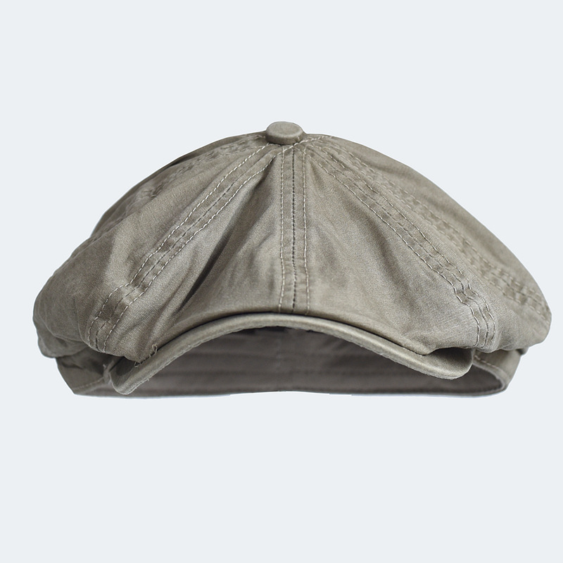 Washed octagonal cap men's European and American beret cotton cap Amazon foreign trade AliExpress newsboy advanced cap