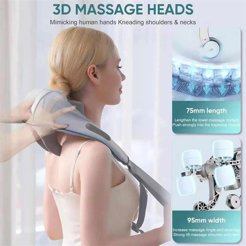 Cross-border multifunctional massage shawl trapezius shoulder and neck dredging cervical vertebra home kneading and lifting hot compress massager