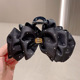 Black (gold mark min) satin wave dot cloud clip