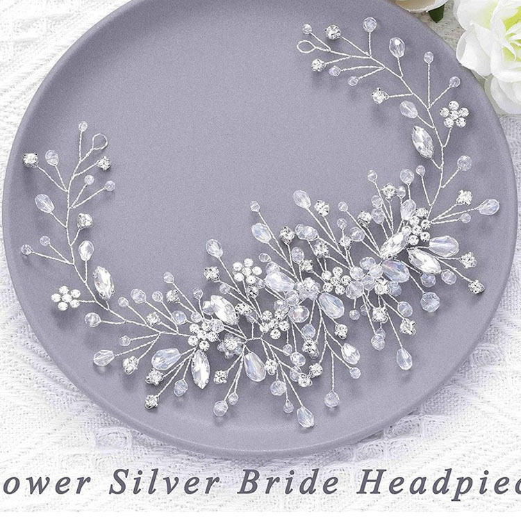 Amazon AliExpress European and American Crystal Headwear Hair Band Rhinestone Hair Accessories Wedding Dress Banquet Headwear Bridal Jewelry
