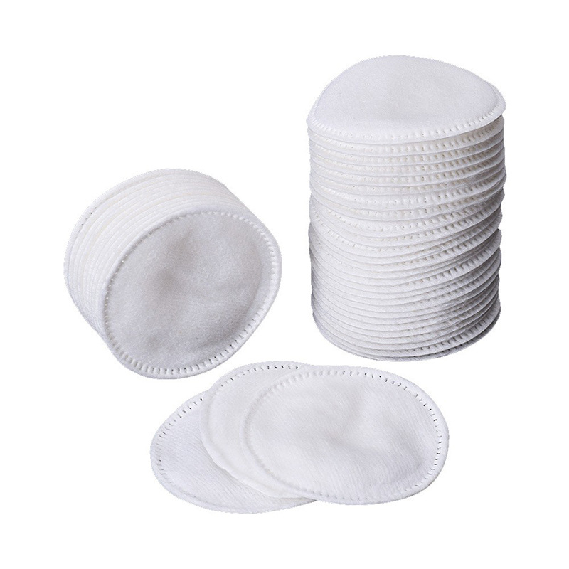 Cross-border exclusive beauty cleansing cotton cotton AB double-sided three-layer thickened round disposable makeup cotton wholesale