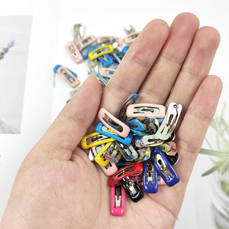 2 cm koreansk stil BJD färg handgjord gör-det-själv handgjord hårnål docka husdjur hårnål droppande olja mini rektangulär BB klämma_voghion.com