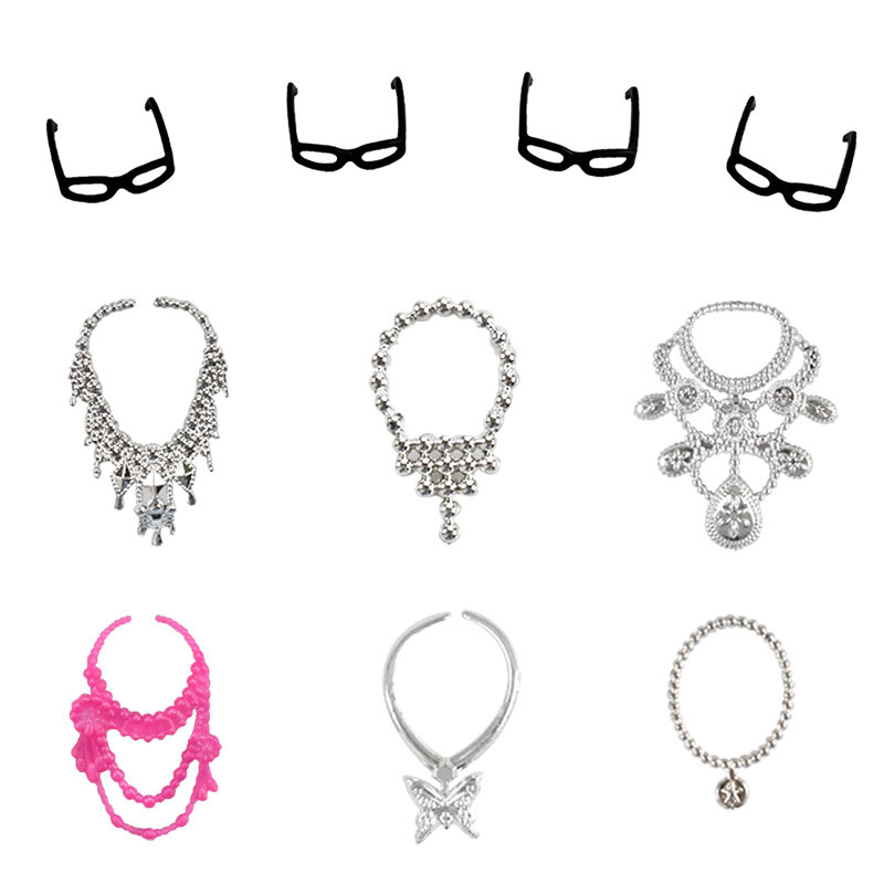 32 Piece Set Dress Up Set Lele Barbie Doll Accessories Clothing Universal Children's Toy Shoes Crown Bag
