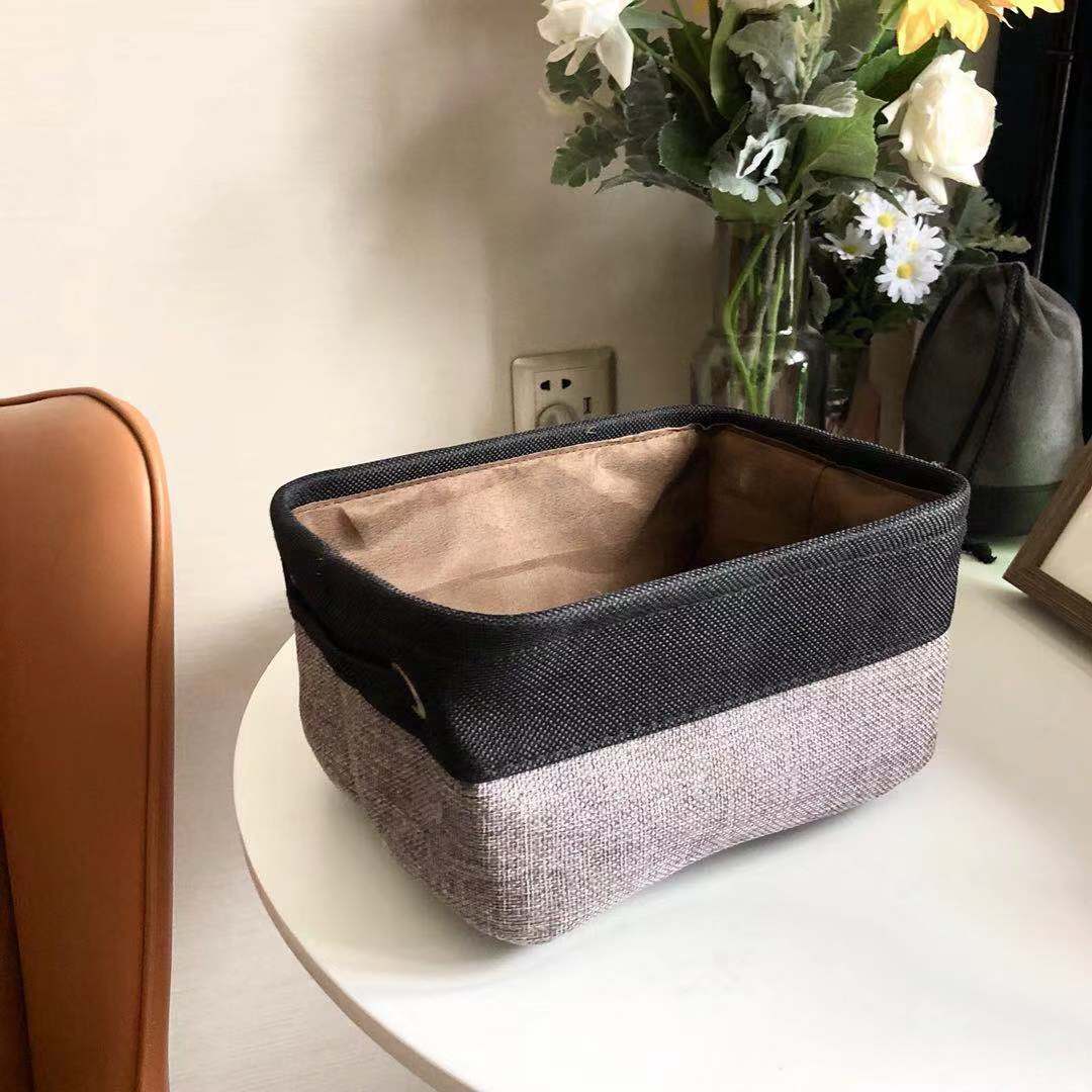 Nordic ins Hemp Storage Basket Desktop Sundries Storage Box Cosmetics Snack Storage Basket Remote Control Storage Box