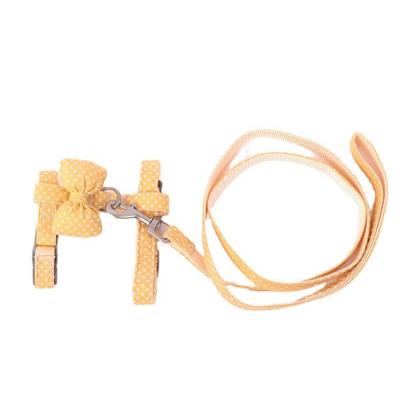 I-shaped cat chest strap traction chest strap pet cat chain bow anti-break cat walking rope