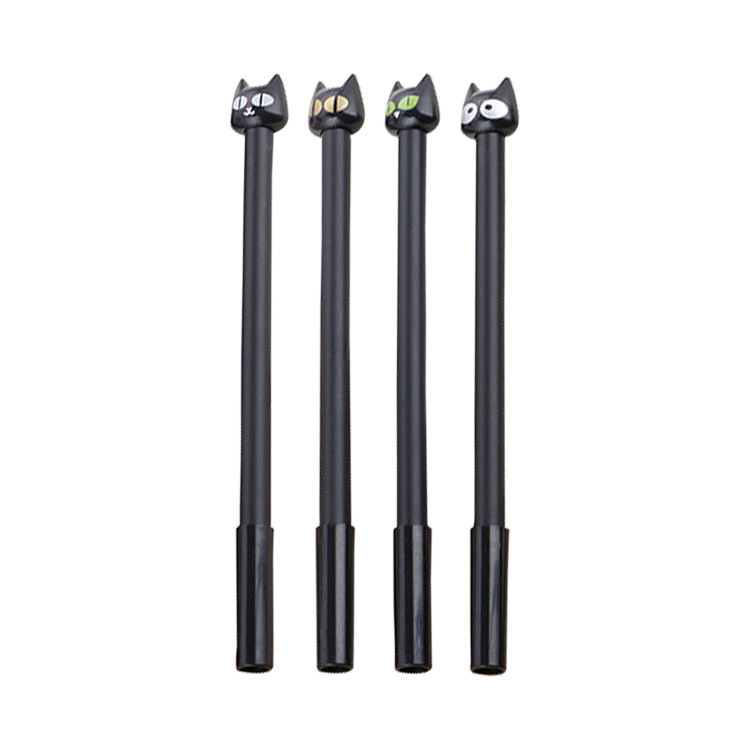 High quality black kitten gel pen creative cartoon student stationery water pen signature pen special factory direct sales