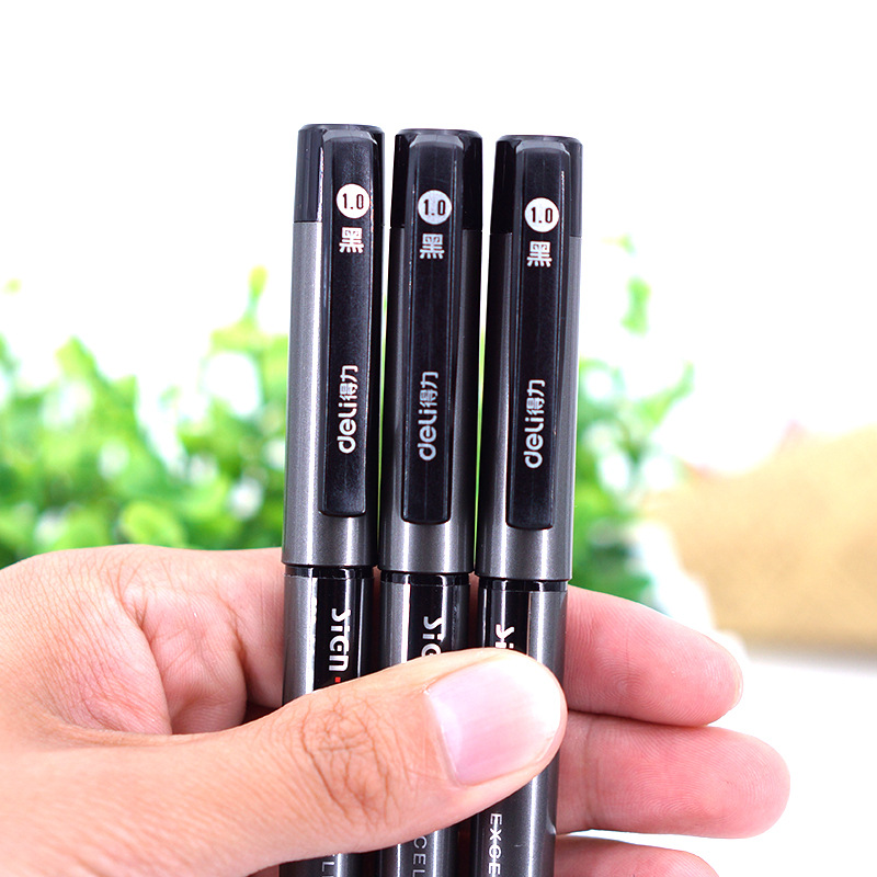 Deli S73 office gel pen 1.0mm bold carbon water pen business signature pen smooth wholesale for students